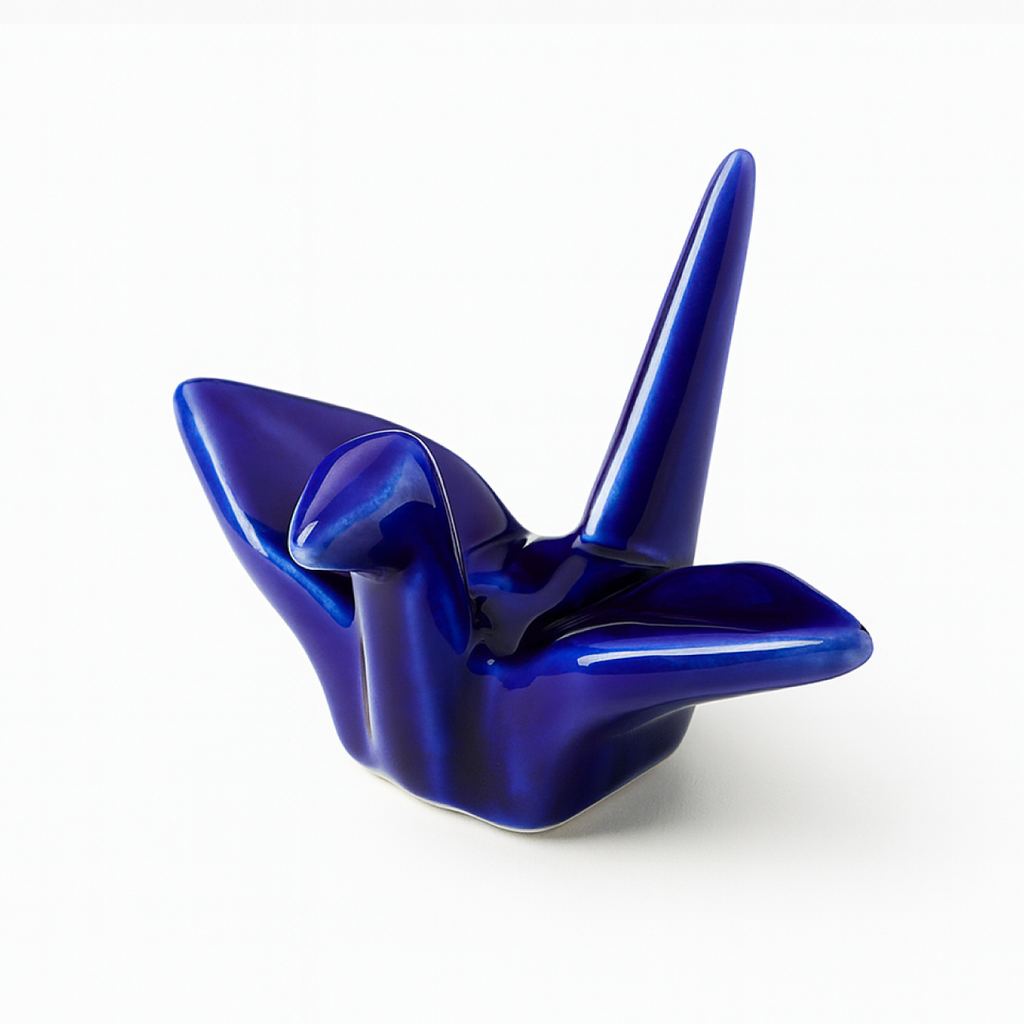 Ceramic Origami Crane Card Protector