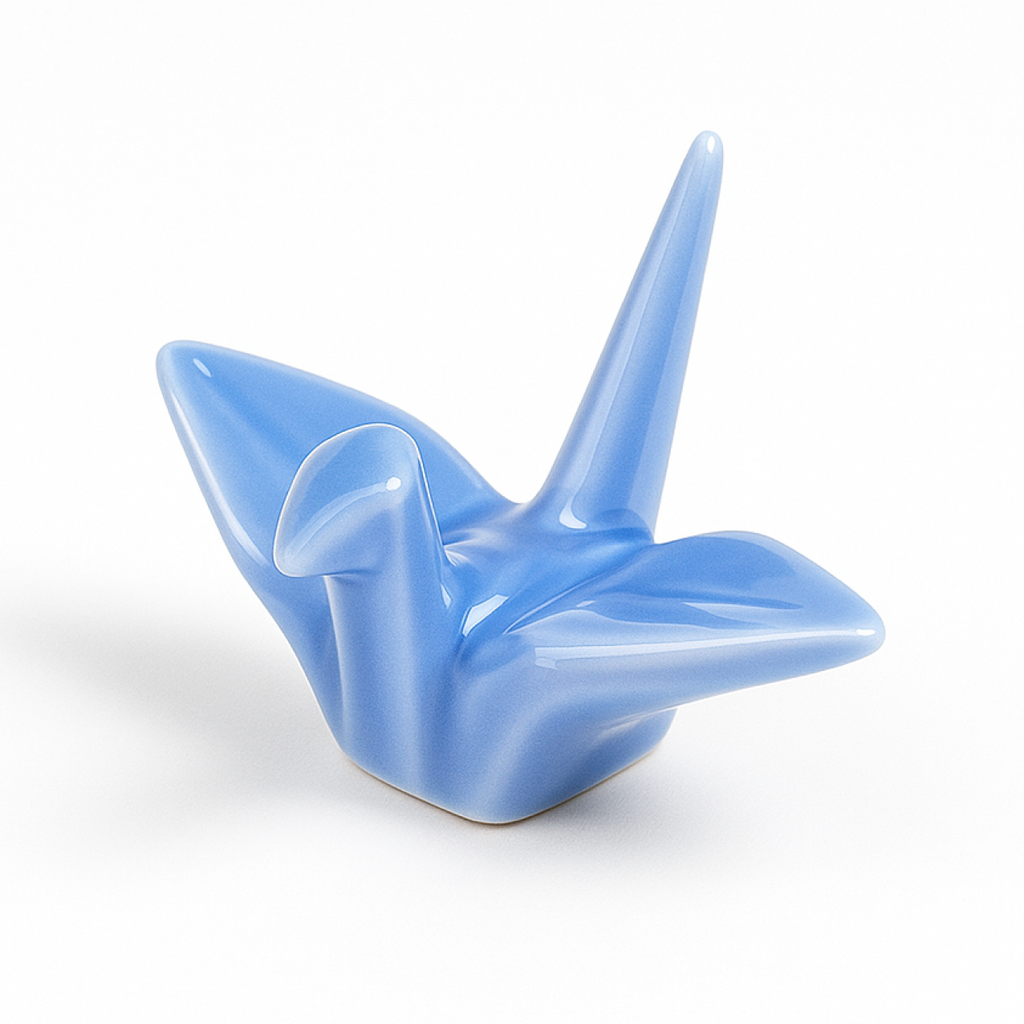 Ceramic Origami Crane Card Protector