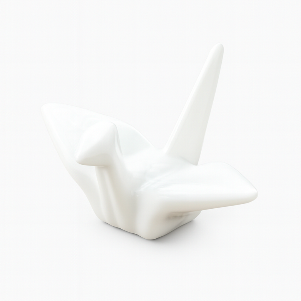 Ceramic Origami Crane Card Protector